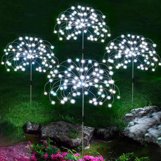 Solar Outdoor Fireworks LED Light Christmas Decor Light