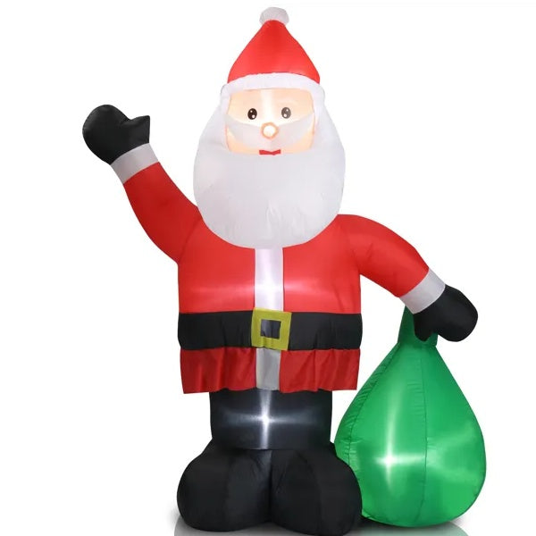 Christmas Lights 6FT Inflatable Santa Claus Lights With Large Gift Bag