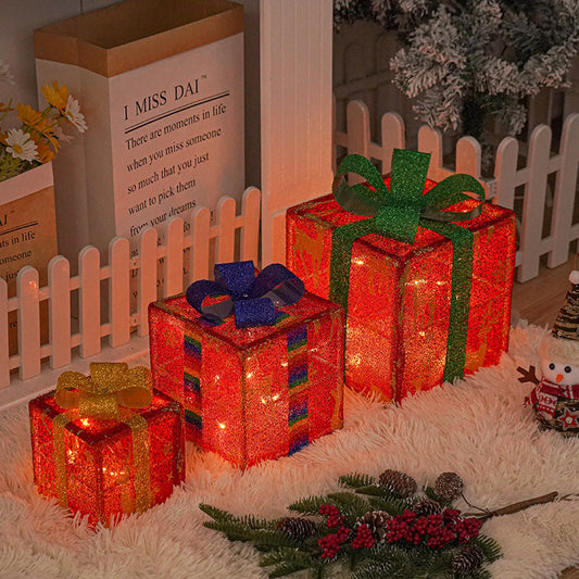 Christmas Lights Christmas Decorations Luminous Gift Box