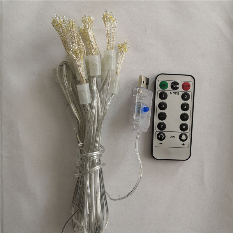 Solar Copper Wire String Light Christmas Firework Light