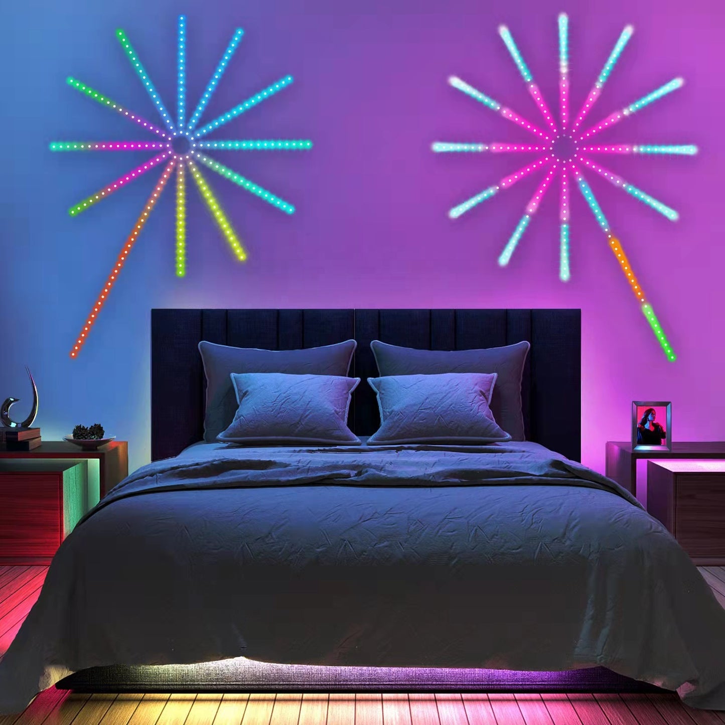 wifi bluetooth smart fireworks led light