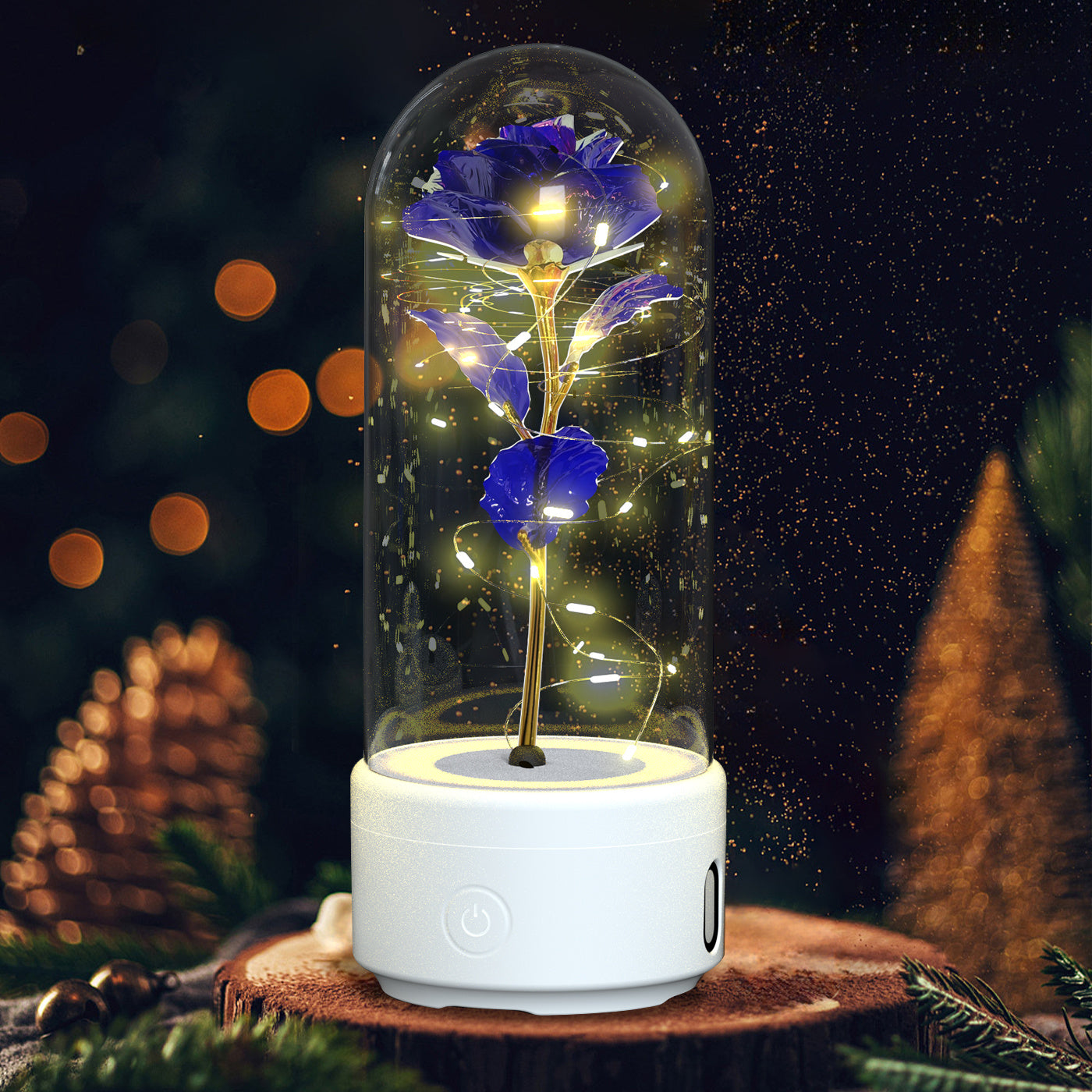 Christmas Light 2 In 1 Rose Luminous LED Light