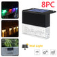Solar Step Fence Light Waterproof RGB LED Light