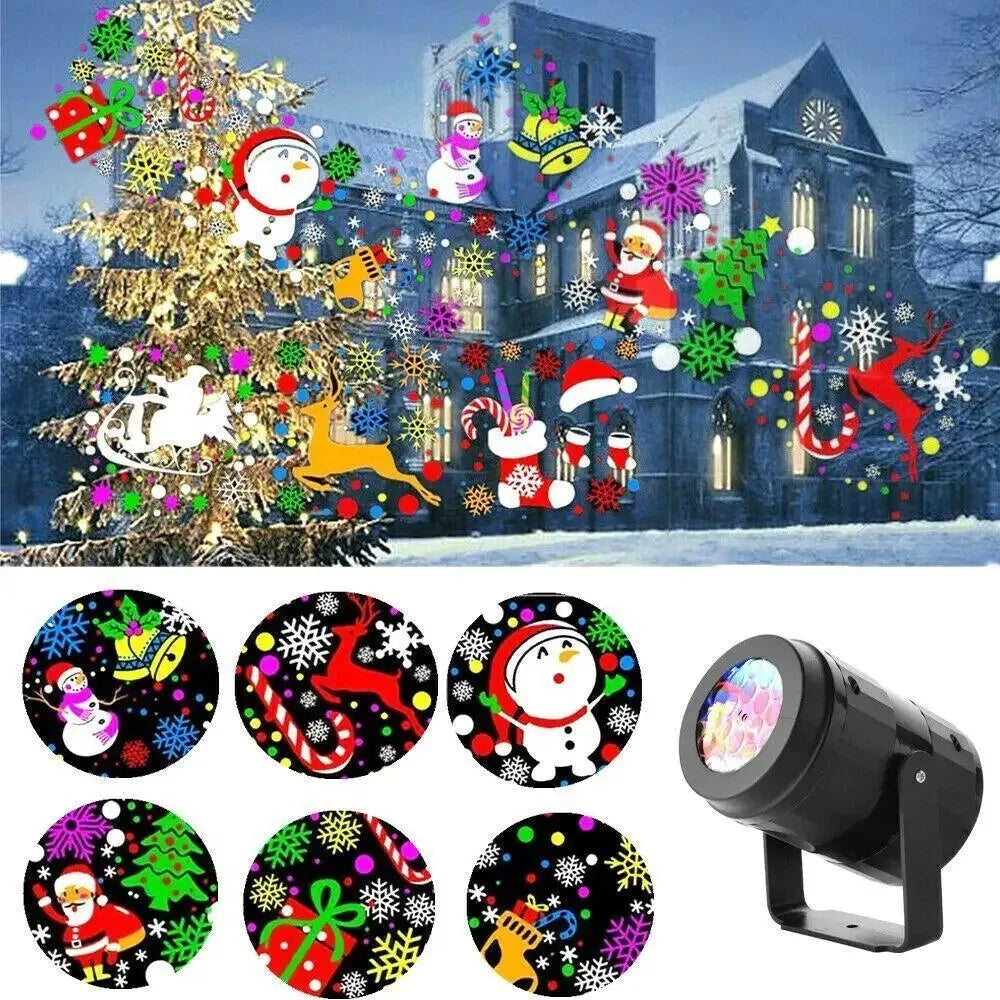 Christmas Lights Snowflake Projector Party Rotating Light