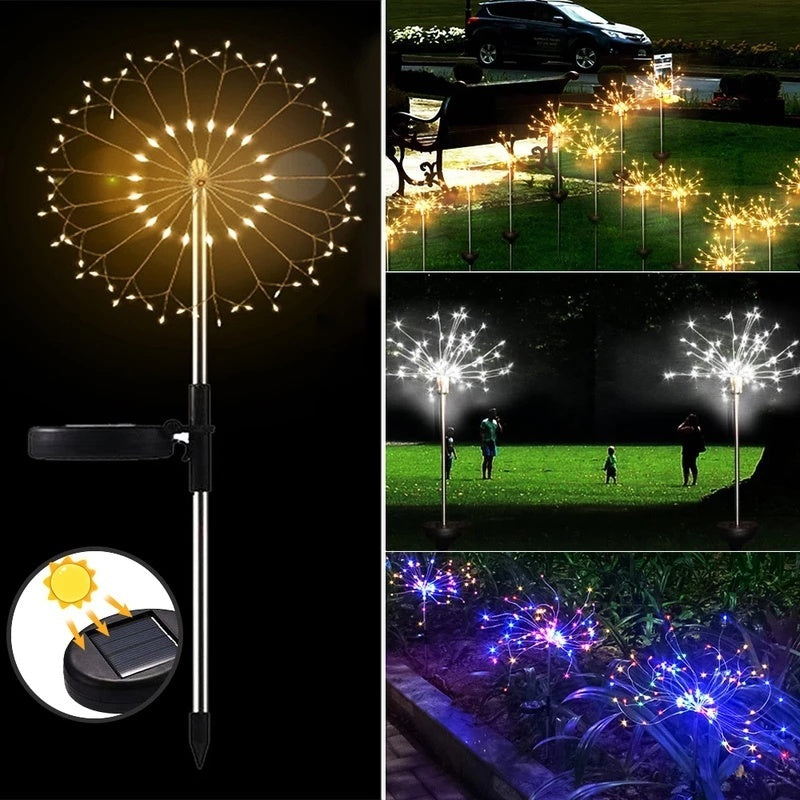 Solar Firework Lights Outdoor Sky Starry Lights