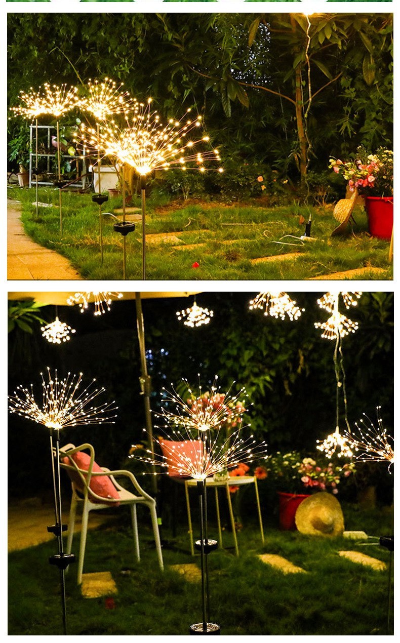 Solar Firework Lights Outdoor Sky Starry Lights