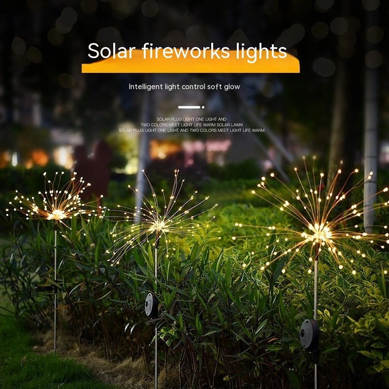 Solar Outdoor Fireworks LED Light Christmas Decor Light