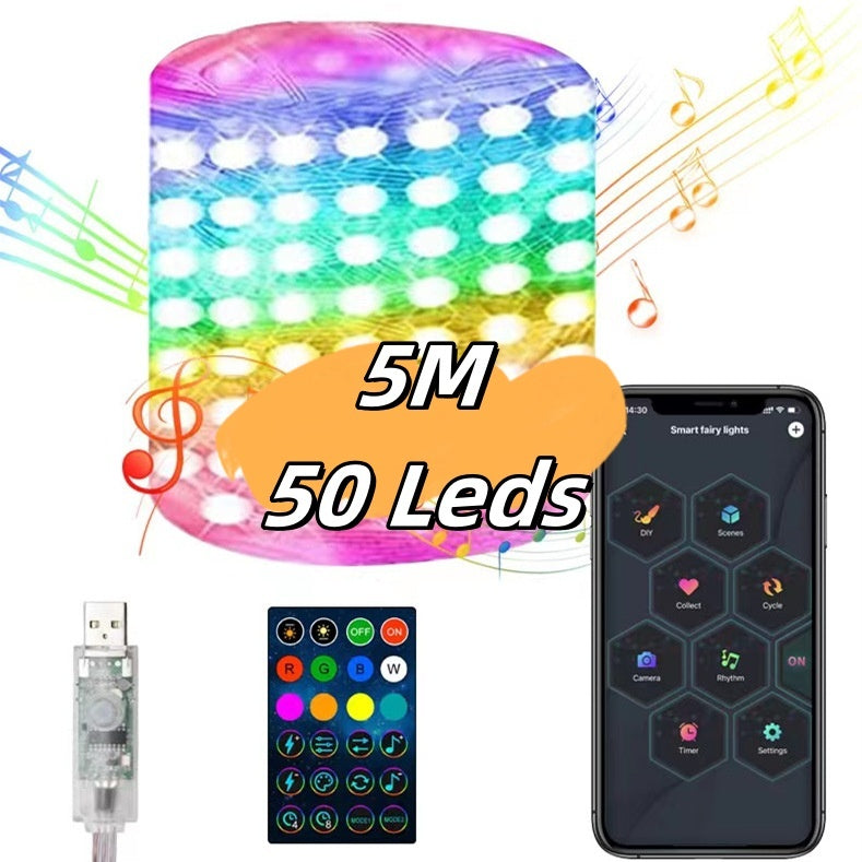 Christmas Lights String Point Control Line Ambient Decor Lights