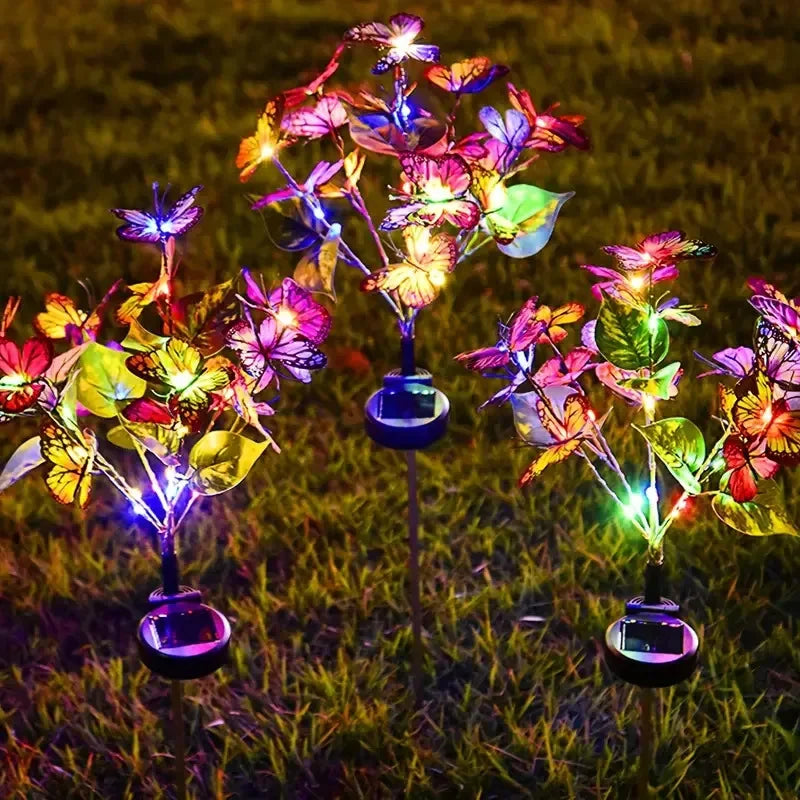 Solar Powered Butterfly Shape Garden Yard Lights