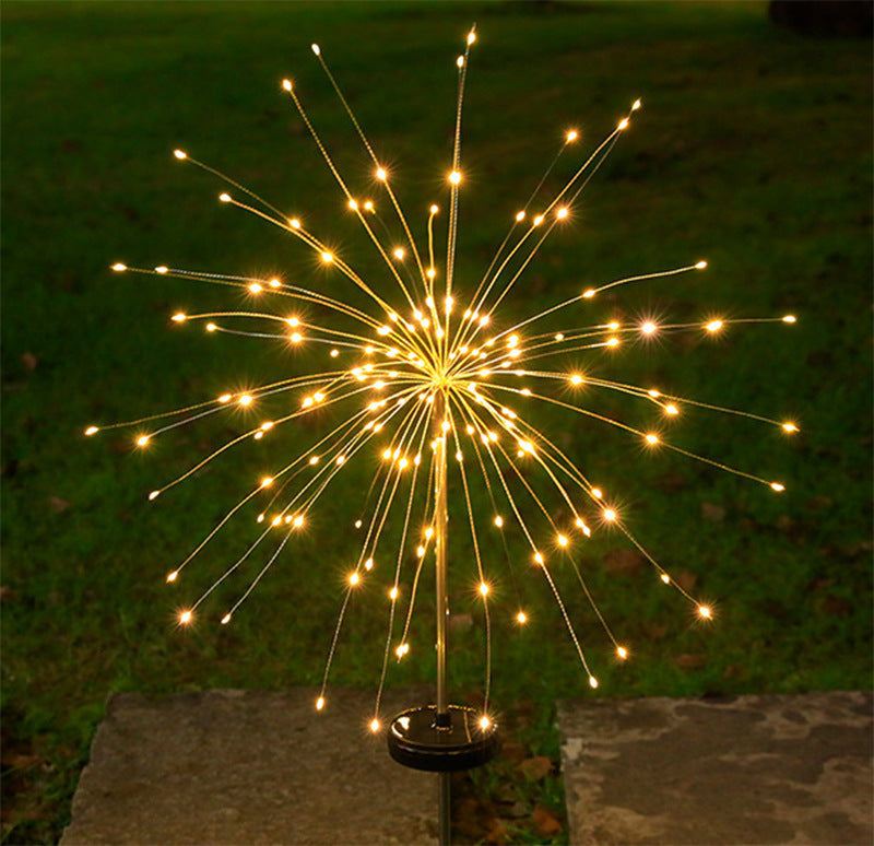 Solar Outdoor Fireworks LED Light Christmas Decor Light