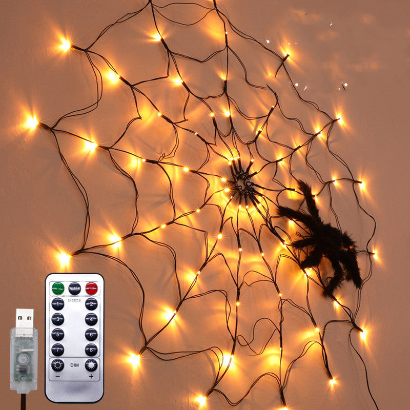 Christmas Lights Spider Web String Net Mesh Light