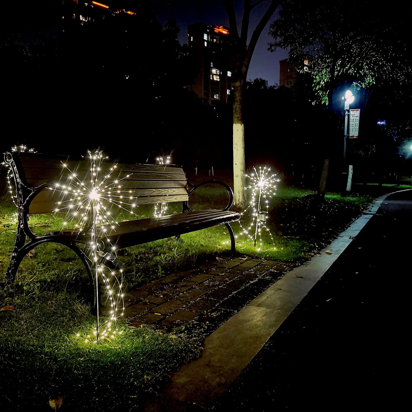 Solar Garden Flowers Firework Lights Copper Wire Lights