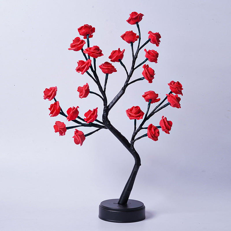 Christmas Light Flower Tree Rose Fairy Desk Night Lights