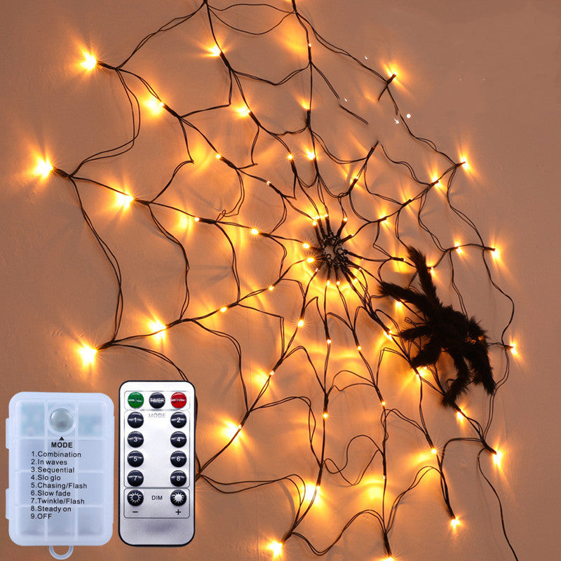 Christmas Lights Spider Web String Net Mesh Light