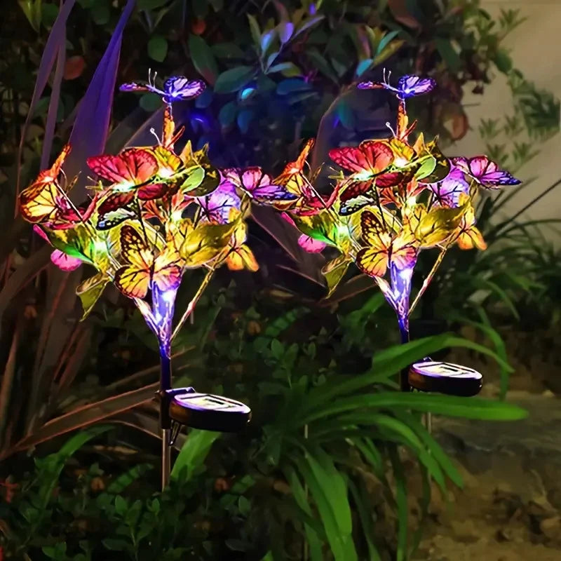 Solar Powered Butterfly Shape Garden Yard Lights