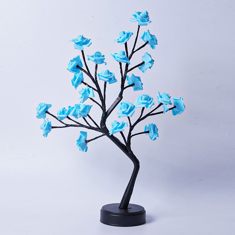 Christmas Light Flower Tree Rose Fairy Desk Night Lights
