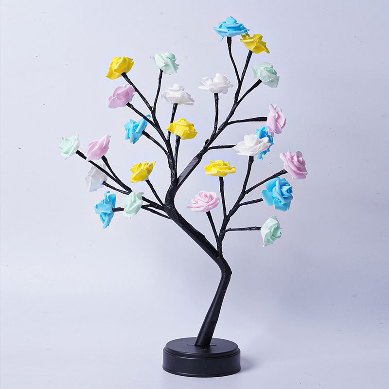 Christmas Light Flower Tree Rose Fairy Desk Night Lights