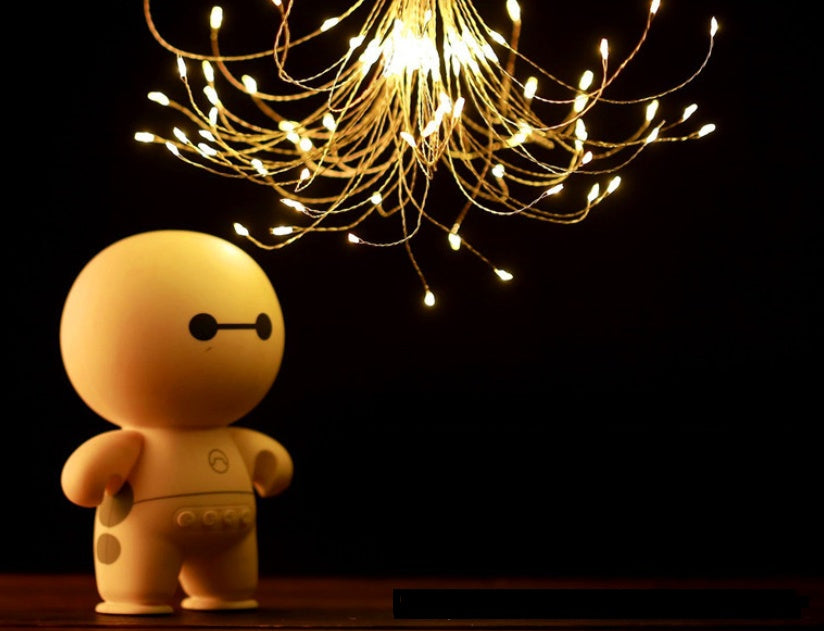 Christmas Lights Garland Fireworks Copper Wire Light