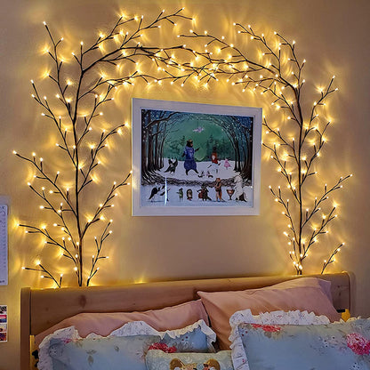 Christmas Lights DIY Willow Vine Garland LED Lights