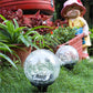 Solar Powered Cracked Glass Globe Waterproof Lights