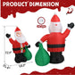 Christmas Lights 6FT Inflatable Santa Claus Lights With Large Gift Bag