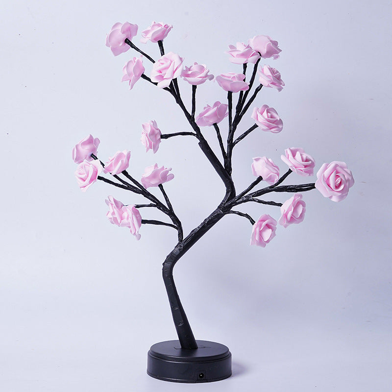 Christmas Light Flower Tree Rose Fairy Desk Night Lights