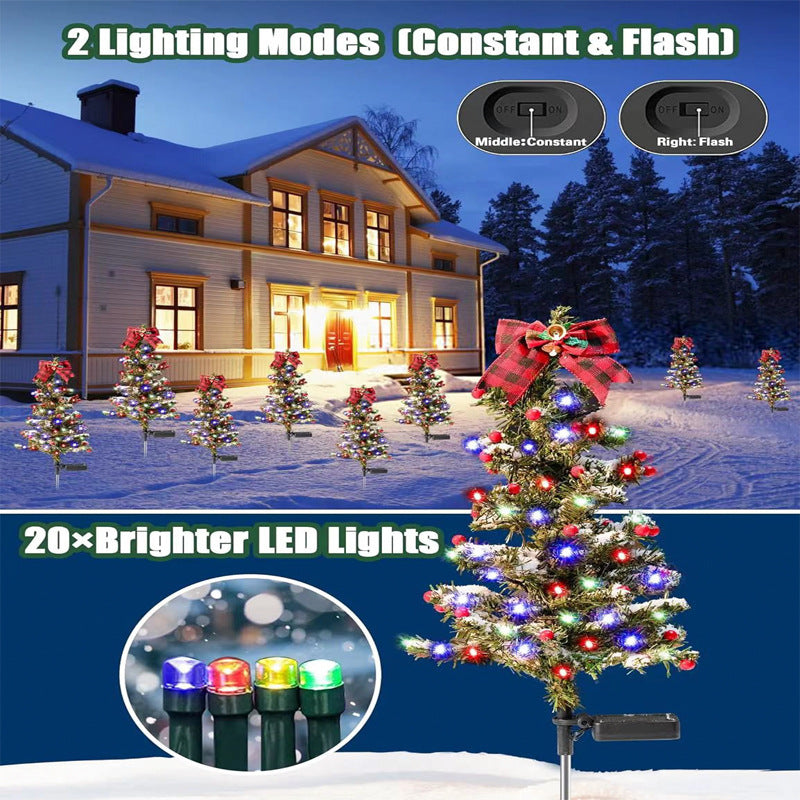 Christmas Lights 2 Modes Outdoor Waterproof Pathway Decor Light