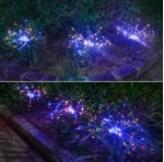 Solar Fireworks Lights LED String Copper Wire Garden Lights