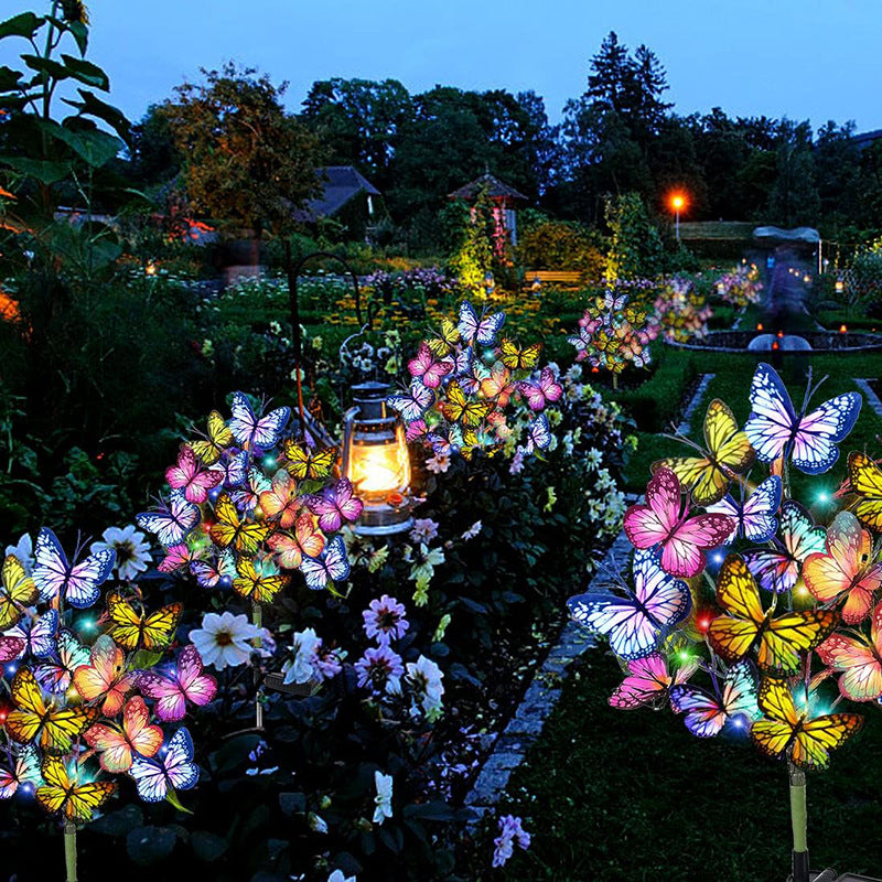 Solar Powered Butterfly Shape Garden Yard Lights