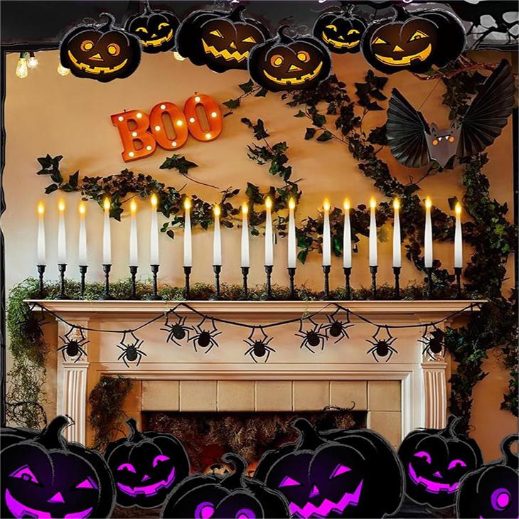 Magic Halloween Floating Candle Lights With Wand