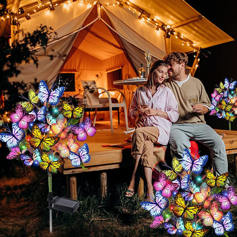 Solar Powered Butterfly Shape Garden Yard Lights