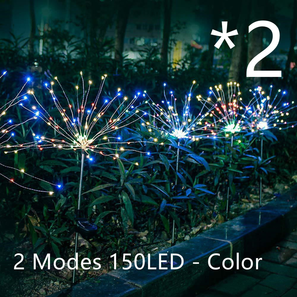 Solar Fireworks Lights LED String Copper Wire Garden Lights