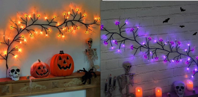 Christmas Lights Halloween Decor Willow Vine String Light