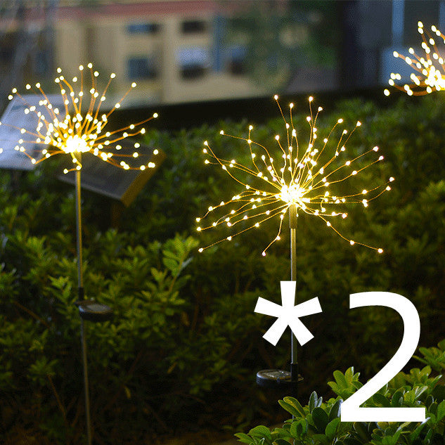 Solar Ground Plug Firework Led Copper Wire Light