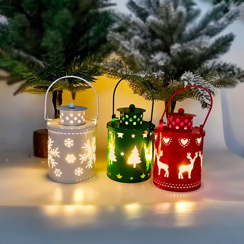 Christmas Lights Nordic Style Candle Lanterns Wind LED Lights