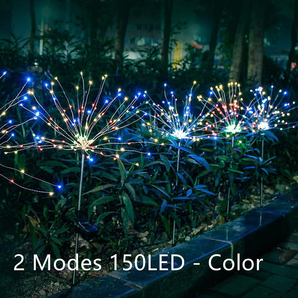 Solar Fireworks Lights LED String Copper Wire Garden Lights