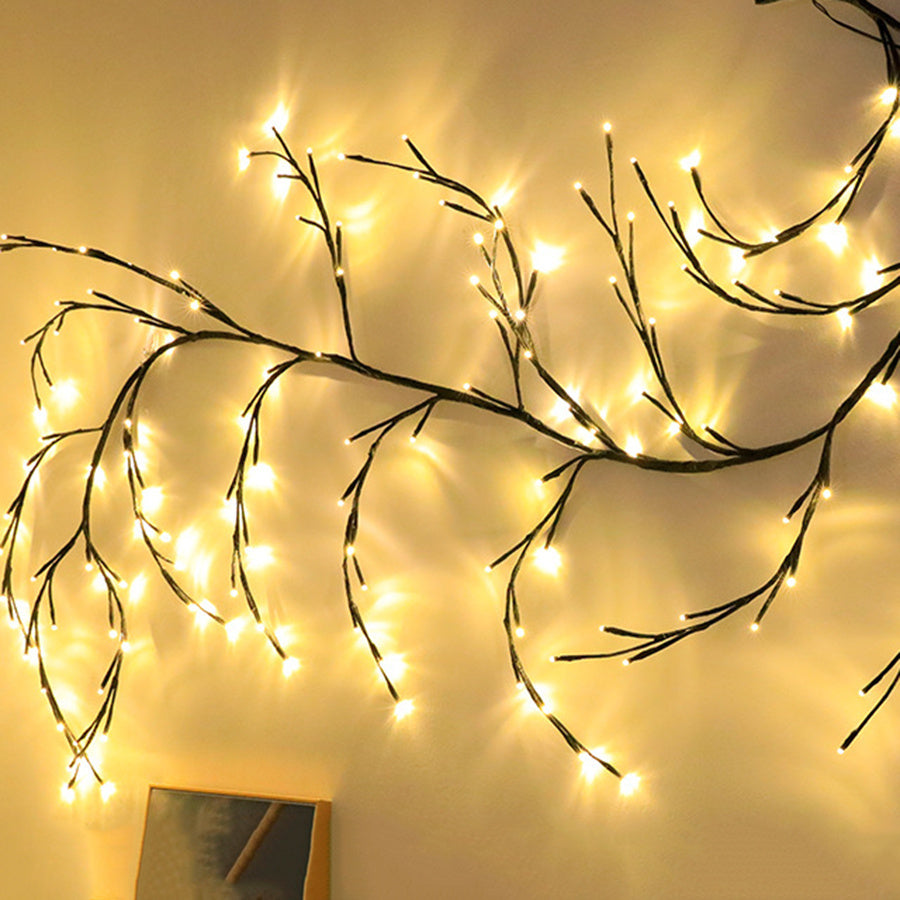 Christmas Lights DIY Willow Vine Garland LED Lights
