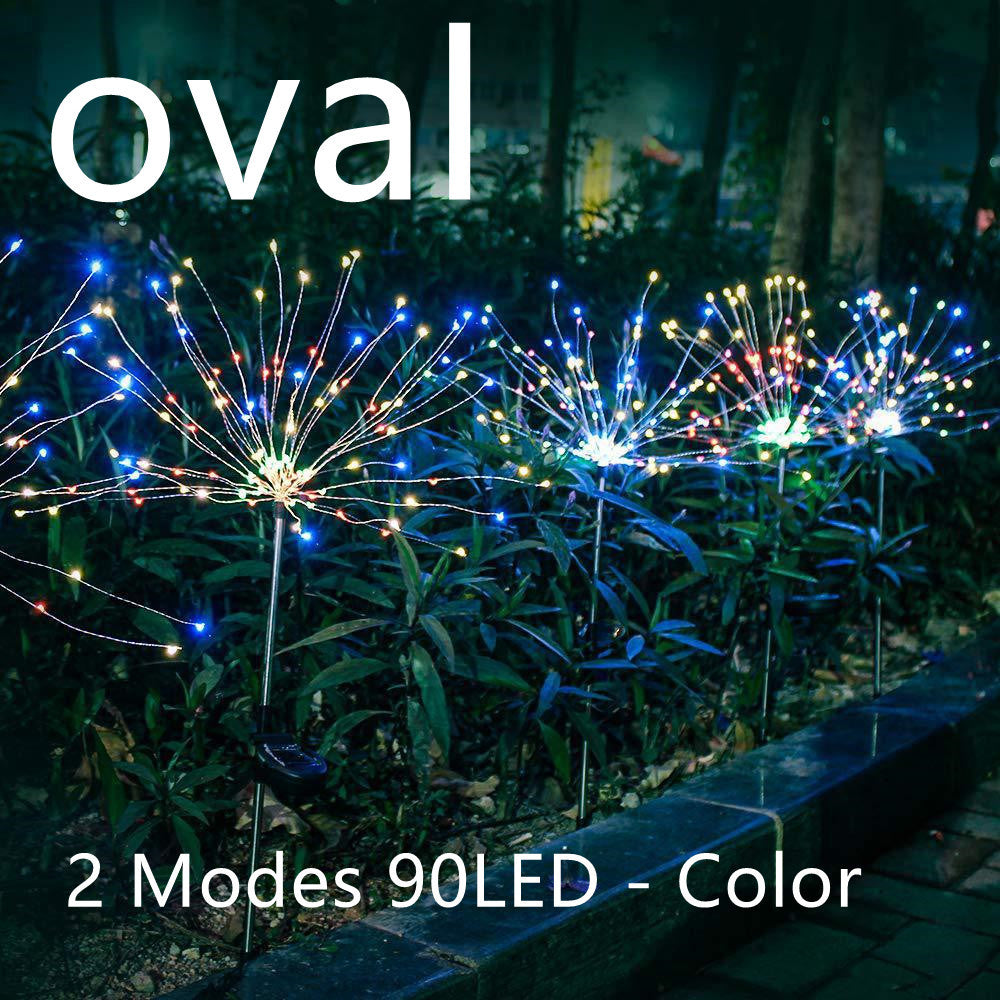 Solar Fireworks Lights LED String Copper Wire Garden Lights
