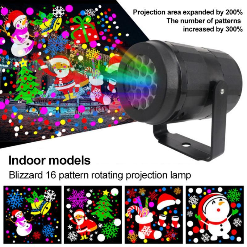 Christmas Lights Snowflake Projector Party Rotating Light