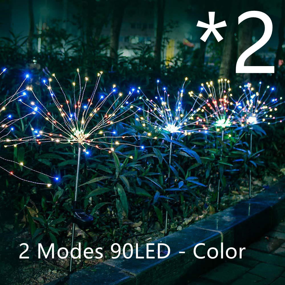 Solar Fireworks Lights LED String Copper Wire Garden Lights