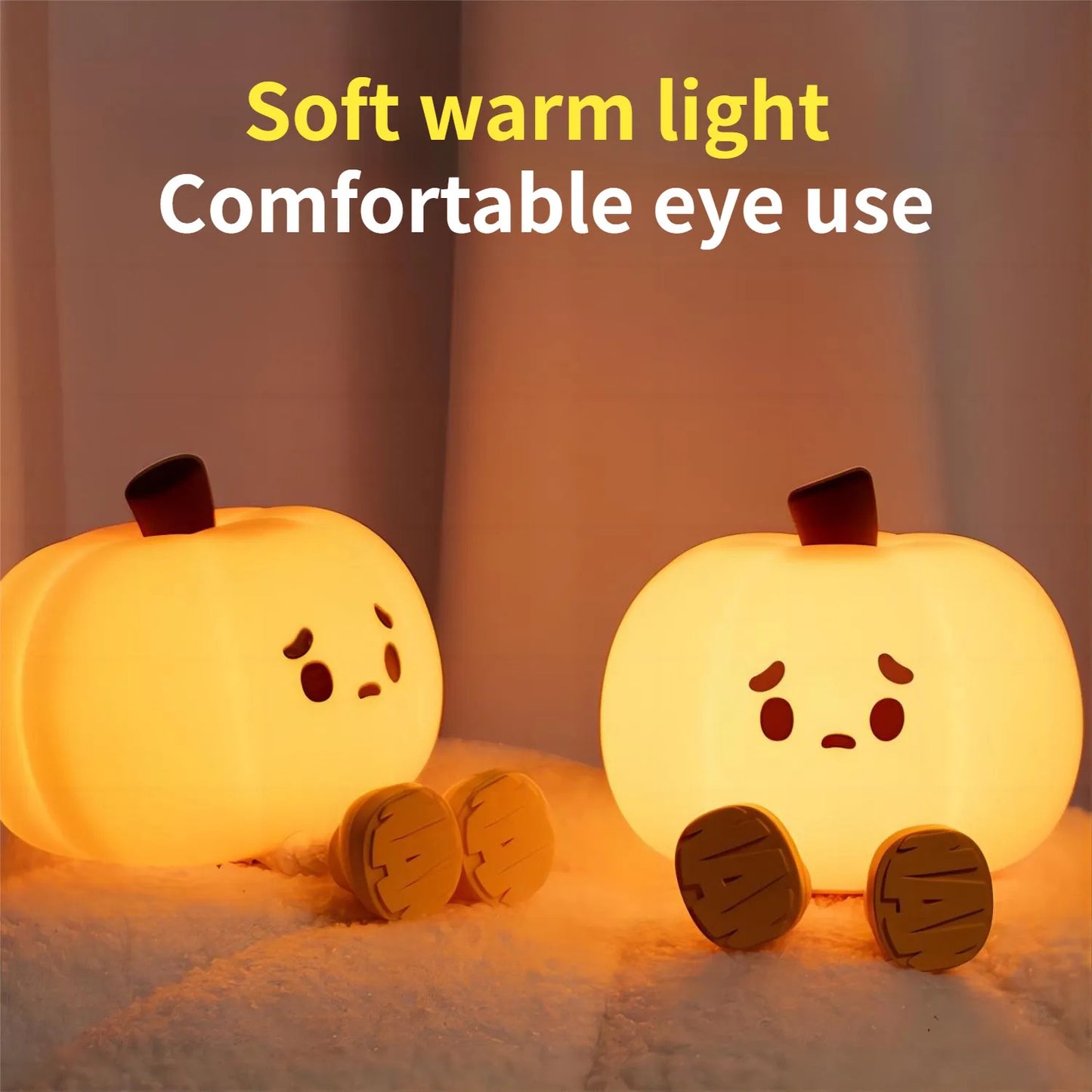Christmas Lights Halloween Pumpkin Soft Silicone Light