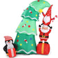 Christmas Lights 6FT Inflatable Tree Lights With Elf And Santa Claus