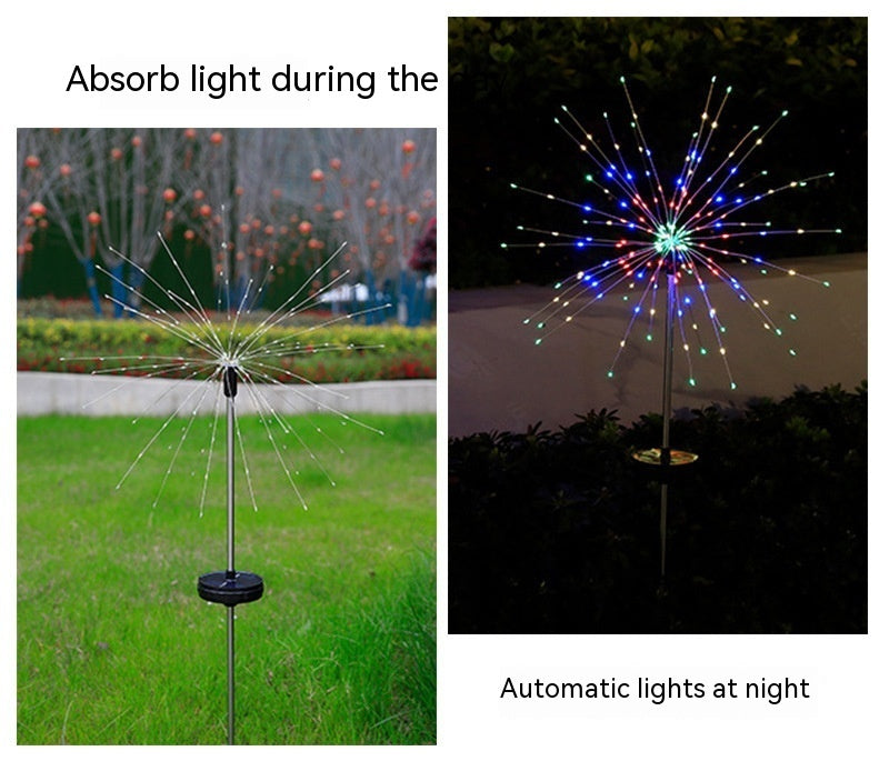 Solar Outdoor Fireworks LED Light Christmas Decor Light