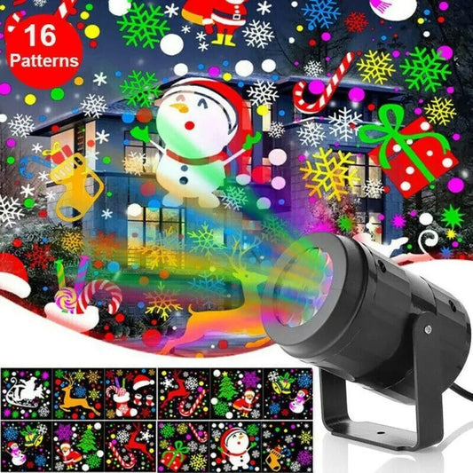 Christmas Lights Snowflake Projector Party Rotating Light
