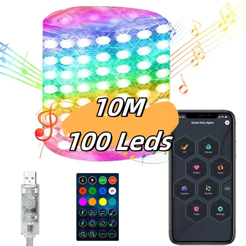 Christmas Lights String Point Control Line Ambient Decor Lights