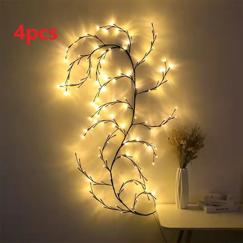 Christmas Lights DIY Willow Vine Garland LED Lights