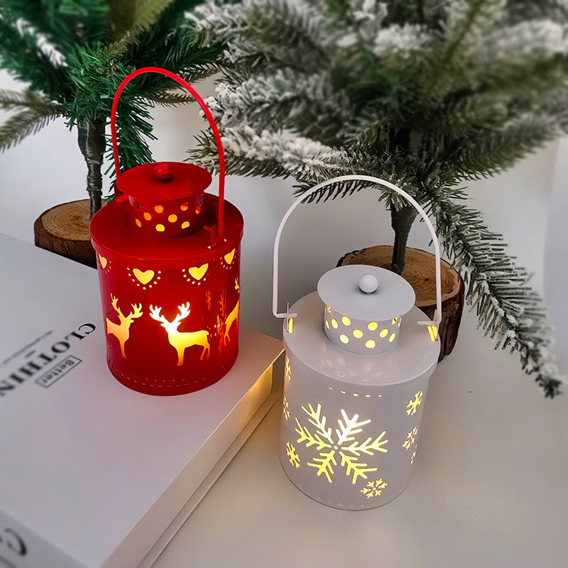 Christmas Lights Nordic Style Candle Lanterns Wind LED Lights