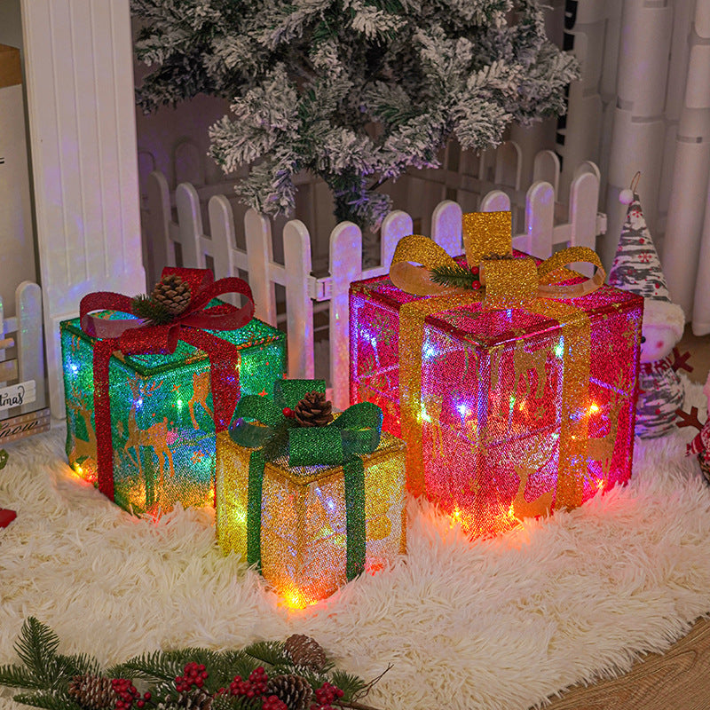 Christmas Lights Christmas Decorations Luminous Gift Box