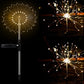 Solar Fireworks Lights LED String Copper Wire Garden Lights