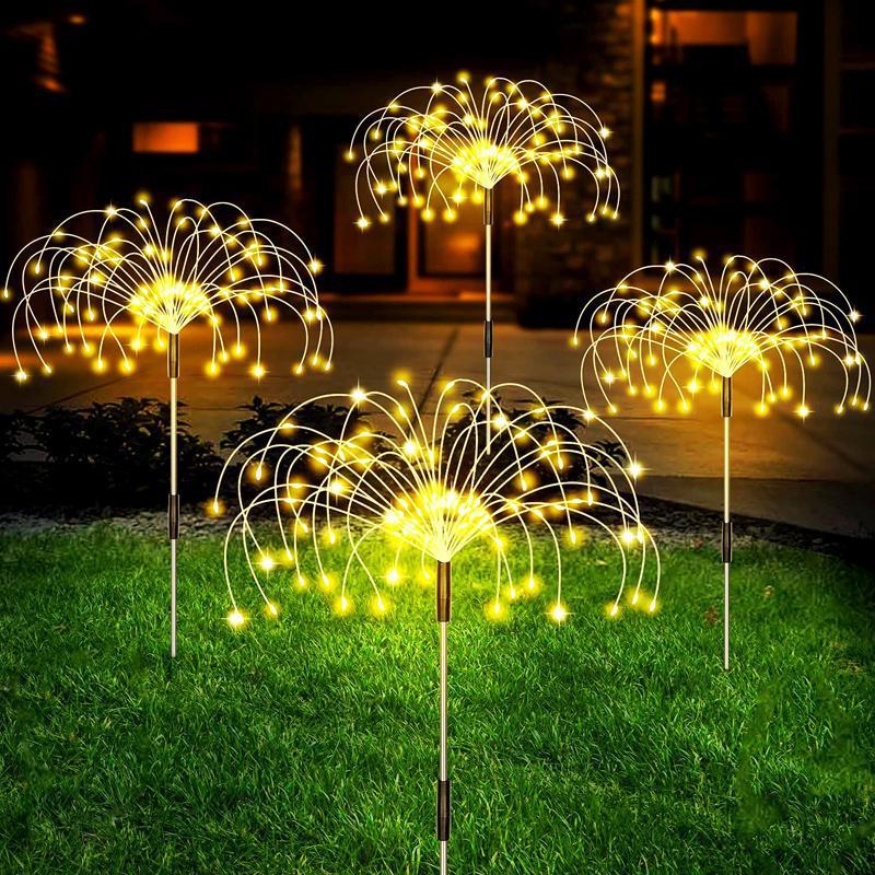 Solar Outdoor Fireworks LED Light Christmas Decor Light